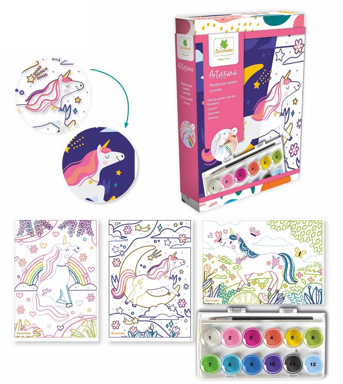 Artissimo -S Paint By Numbers Unicorns - 7y+