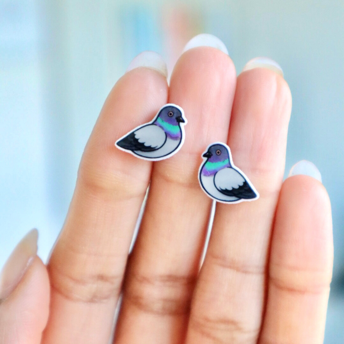 Pigeon Earrings