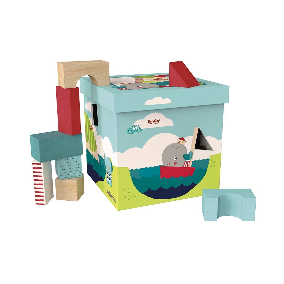 Wilma Whale Babablocks Wooden Building Blocks [12+ Months]