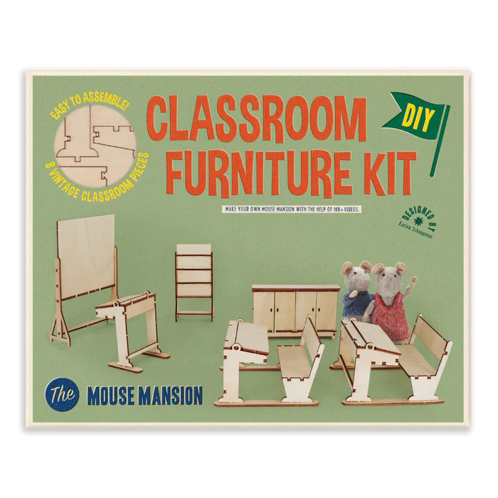 SAM & JULIA MOUSE HOUSE FURNITURE KIT CLASSROOM
