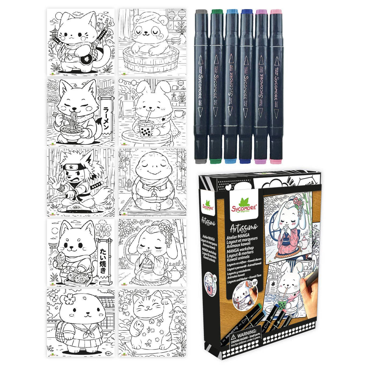 Artissimo -S Layout and markers Kawaii animals  - 10y+
