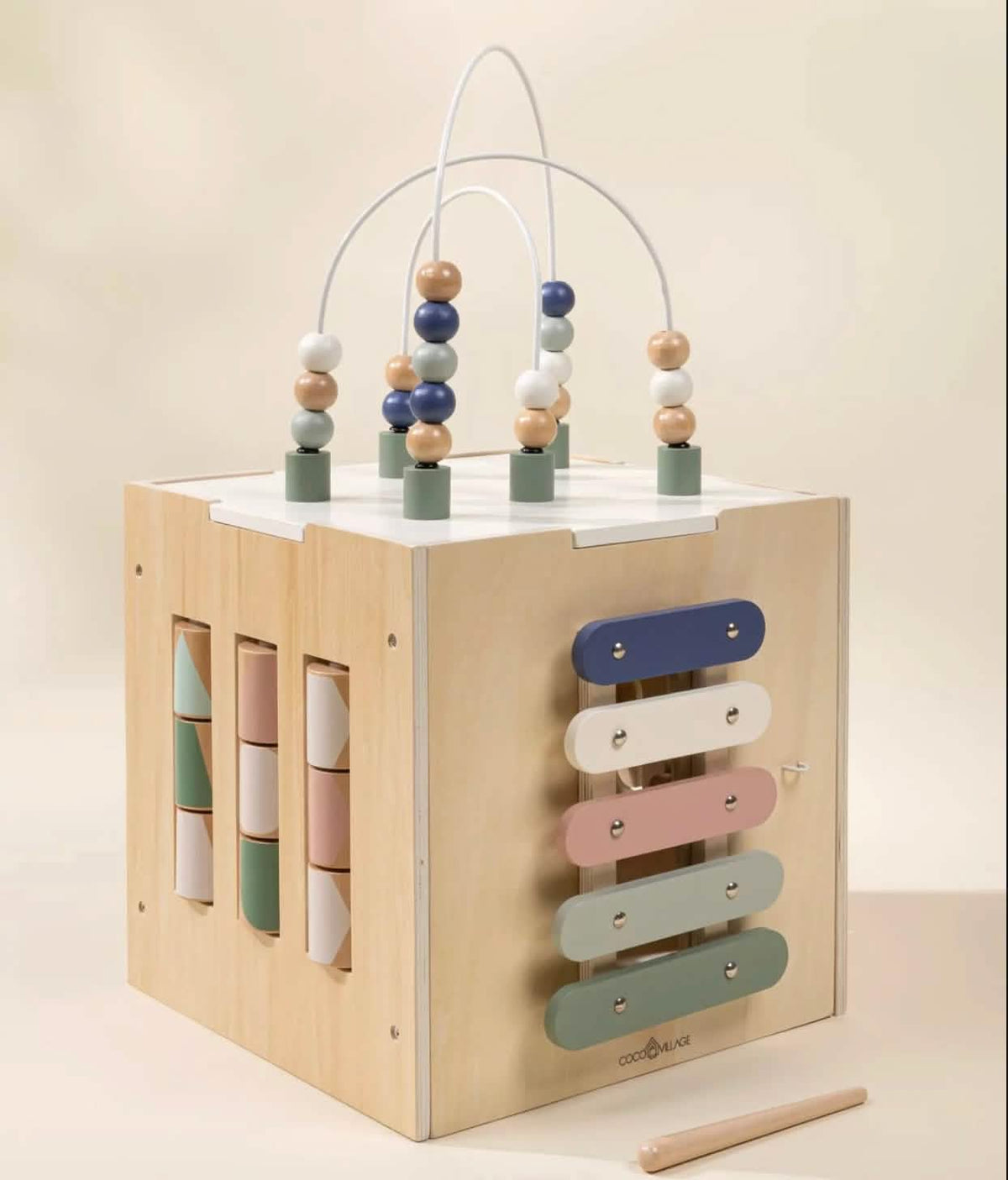 COCO VILLAGE WOODEN ACTIVITY CUBE