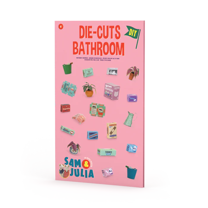 SAM & JULIA MOUSE MANSION DIE CUT PRINTS BATHROOM