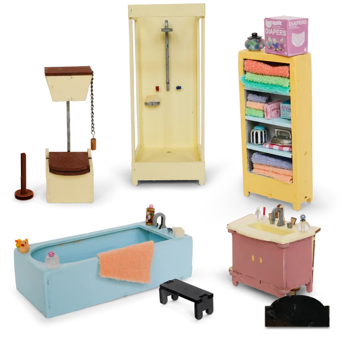 SAM & JULIA MOUSE HOUSE FURNITURE BATHROOM