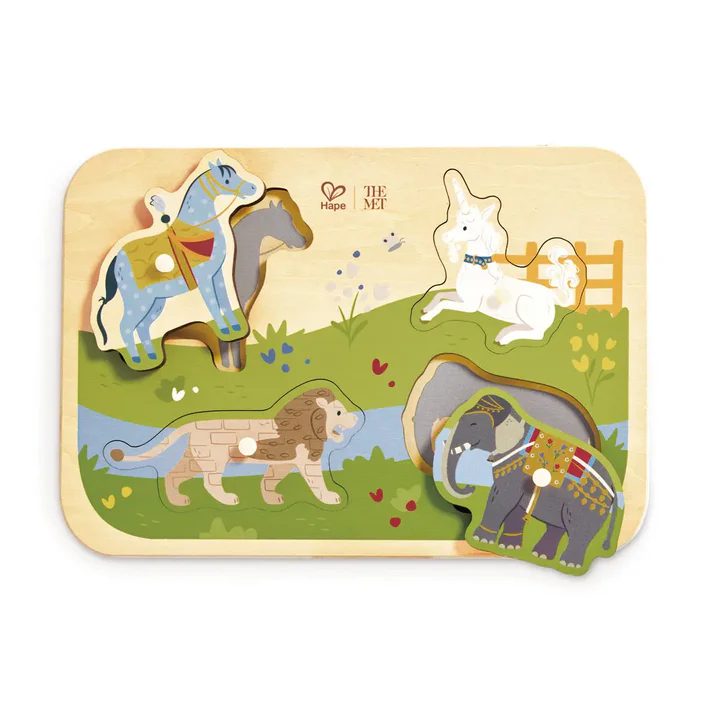 HAPExTHEMET MAJESTIC ANIMALS PEG PUZZLE
