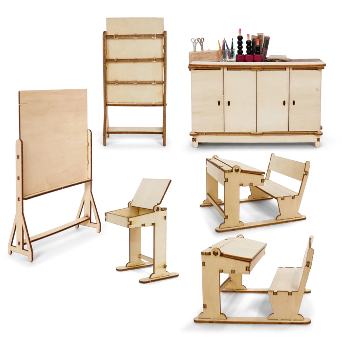SAM & JULIA MOUSE HOUSE FURNITURE KIT CLASSROOM