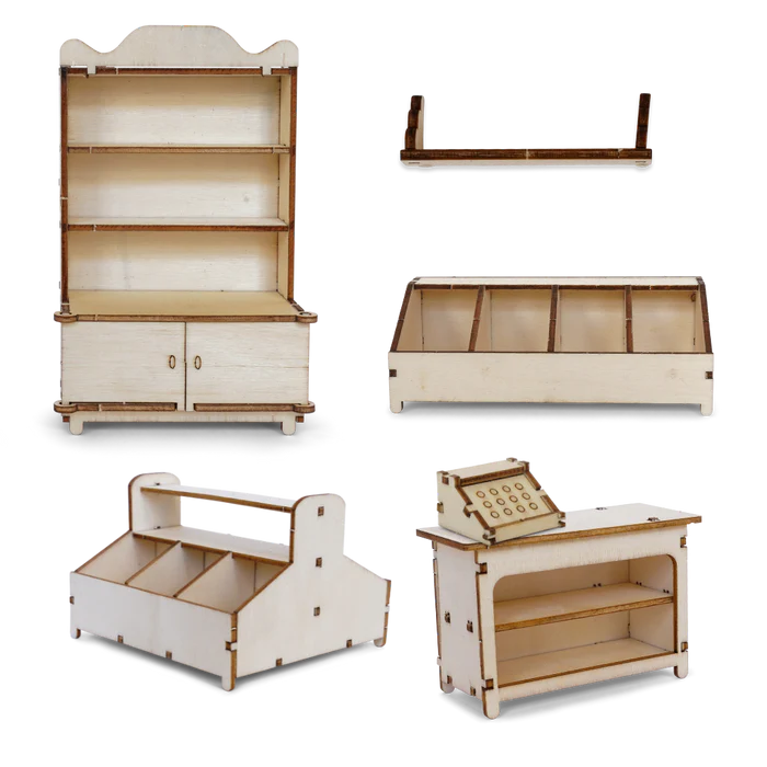 SAM & JULIA MOUSE HOUSE FURNITURE KIT SHOP