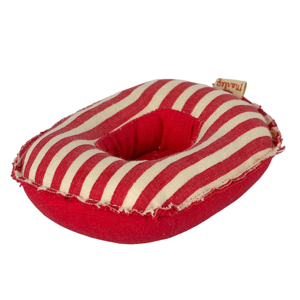 Red Striped Rubber Boat (Small Mouse) Dollhouses & Accessories